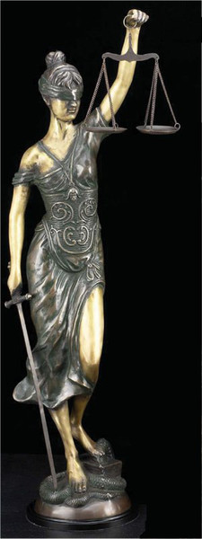 Blind Justice Bronze Lady Justice Statue Large Decorative Law Office
